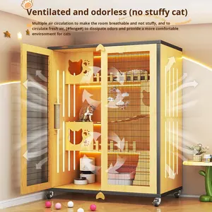 Jaula de Madera para Gato, Casa Ecológica Extra Grande para Uso Doméstico, Nido Balcón, Artefacto para Criar Gatos, Casa para Todas las Estaciones - Product Image 2