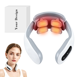 Masajeador de Cuello Inalámbrico EMS TENS con 4 Almohadillas, Recargable, Inteligente, con Calor, para Cervicales y Hombros, Ideal para el Trabajo - Product Image 1