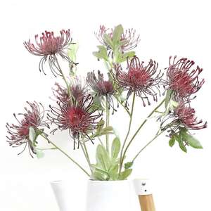 Fleurs artificielles à succès : Chrysanthèmes griffe de <span class=keywords><strong>crabe</strong></span>, décoration intérieure, célébration de mariage, fleurs artificielles en soie royale, fleurs de coussin de broderie - Product Image 5