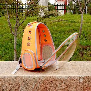 Mochila Transparente Tipo Cápsula Espacial para Mascotas, con Apertura Lateral, para Perros y Gatos, Transpirable y Portátil - Product Image 4