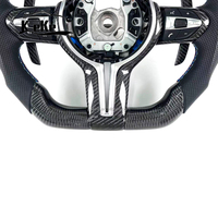 Volant en fibre de carbone véritable avec palettes de changement de vitesse pour BMW F10 F20 F22 F30 F31 M2 F87 M3 F80 M4 F82 F85 F90 F15 E70 E90 E92
