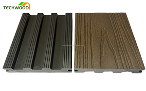 Plancher composite bois-plastique moderne, brossé, imperméable, 18 mm d'épaisseur, antidérapant, à clic, PVC, terrasse extérieure, jardin, piscine - Product Image 2