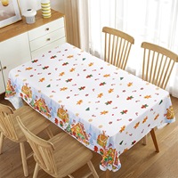 Nouvelle arrivée Nappe de Noël en forme de bonhomme de neige Nappe rectangulaire de luxe imperméable pour la décoration de Noël