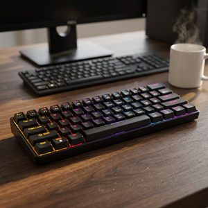 New 60% 61 Keys Wired USB Type-C Mechanical <b>Gaming</b> Keyboard LED RGB Backlit Anti-Ghosting White Black <b>PC</b> Laptop Desktop OEM - Product Image 1