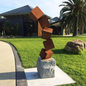 Sculpture en acier Corten Décoration créative en métal pour ornement de Sculpture de paysage extérieur de jardin - Product Image 2