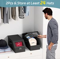 Bolsa de Almacenamiento para Gorras de Béisbol KUYUE, Transparente, con Capacidad para 24 Gorras, Organizador de Gorras de Béisbol para Armario, Plegable