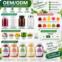 Gummies de fibres alimentaires quotidiennes sans sucre, prébiotiques à la racine de chicorée, végétaliennes, marque privée, vente en gros en vrac