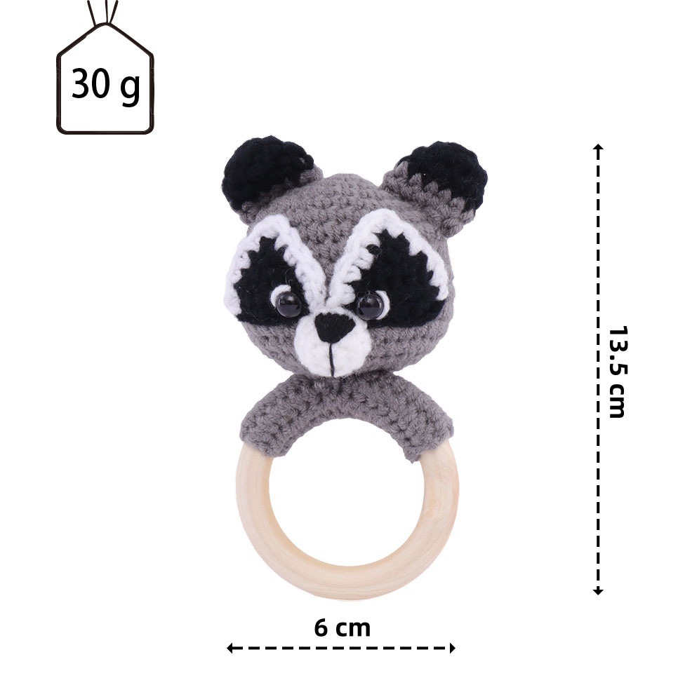 Sonajero mapache gris-16
