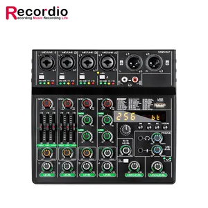 GAX-GT6 professionale 6 canali Mixer Audio Blueteeth Mixer Audio con ingresso MP3 USB 48V Phantom PowerSound Mixer per il Karaoke