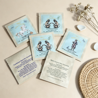 Emballage personnalisé en sachet biodégradable, papier kraft, sachet de thé, sucre, poudre d'herbes, collation, épices, emballage alimentaire écologique PLA
