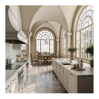 Ventanas de Vidrio Doble con Arco de Estilo Francés SJUMBO, Puerta con Pantalla Insonorizante, Marco de Aluminio