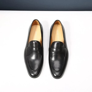 Zapatos <span class=keywords><strong>Mocasines</strong></span> Casuales de Cuero Genuino para <span class=keywords><strong>Hombre</strong></span>, Zapatos Oxford de Negocios con Suela Suave, Zapatos de Vestir Versátiles - Product Image 4