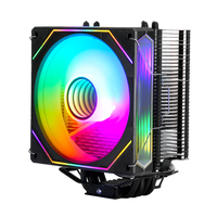 QiuzAim tour d'ordinateur 4 Tube de cuivre 12e génération 1700CPU dissipateur de chaleur 4 broches PWM lampe CPU ventilateur 12cm refroidi par Air 1151