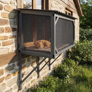 Hamac <span class=keywords><strong>de</strong></span> fenêtre pour chat d'extérieur avec rangement, pour le <span class=keywords><strong>soleil</strong></span> et la sieste, vue panoramique, sécurisé et écologique, fournitures pour animaux <span class=keywords><strong>de</strong></span> compagnie - Product Image 6