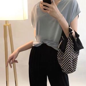 Nordic Style Double Crepe Square Simple Black and White Striped Silk Scarf for Women - Product Image 2
