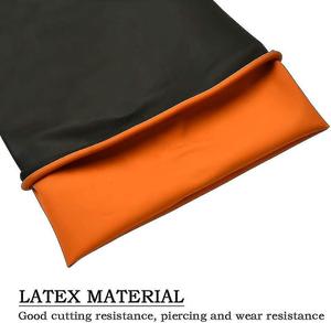 Sun Brand <span class=keywords><strong>Extra</strong></span> <span class=keywords><strong>Long</strong></span> 30cm 35cm 55cm 60cm Noir <span class=keywords><strong>Latex</strong></span> Caoutchouc Main Gants Étanche Industriel Nettoyage Travail Protection Antidérapant - Product Image 3