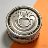 Vente en gros 202 #   Couvre-boîtes en aluminium chromé argenté de 52,3 mm, faciles à ouvrir, de qualité alimentaire, pour conserves de poisson