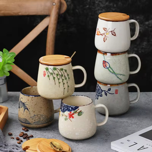 Modern Cartoon Ceramic Coffee Mug 301-400ml Capacity Couple <b>Set</b> Party Dishwasher Microwave Safe Customizable Color Logo Home Use - Product Image 2