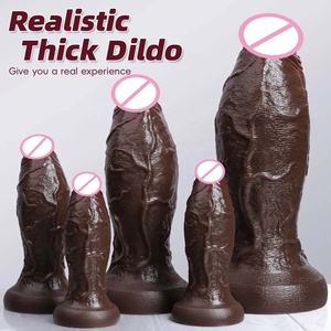 Dildo Realista Enorme y Grueso de Doble Silicona con Glándulas Suaves, Juguete Sexual Anal para Hombre y Mujer, con Ventosa, Pene Grande, Masturbadores, Dildos - Product Image 1