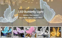 Modèles phares : Éclairage LED papillon lumineux pour scène de mariage, Accessoires de mariage pour allée, Papillons en fer forgé pour allée