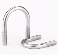 Boulons en U en acier inoxydable ISO Standard 304 316, DIN 3570, colliers de serrage pour tuyaux, colliers de serrage pour tuyaux à bride, galvanisés