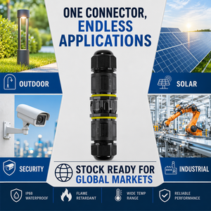 Connettore Impermeabile Greenway M684-C IP68 a 2 Vie Plug & Play in Nylon per Illuminazione Esterna da -40°C a +105°C Resistente ai Raggi UV Certificato ETL CE - Product Image 6