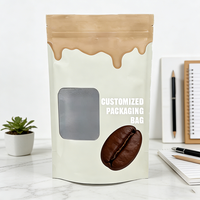 Sacs en plastique personnalisés noir mat en Mylar, pochettes autoportantes en aluminium avec fermeture éclair pour snacks et aliments, avec fenêtre transparente