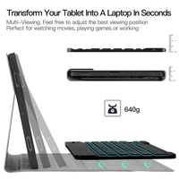 Düşük fiyat kaliteli Combo Set Android tablet kılıfları klavye ve kalem tutucu Samsung Galaxy TAB S7 11 T870/T875 artı T