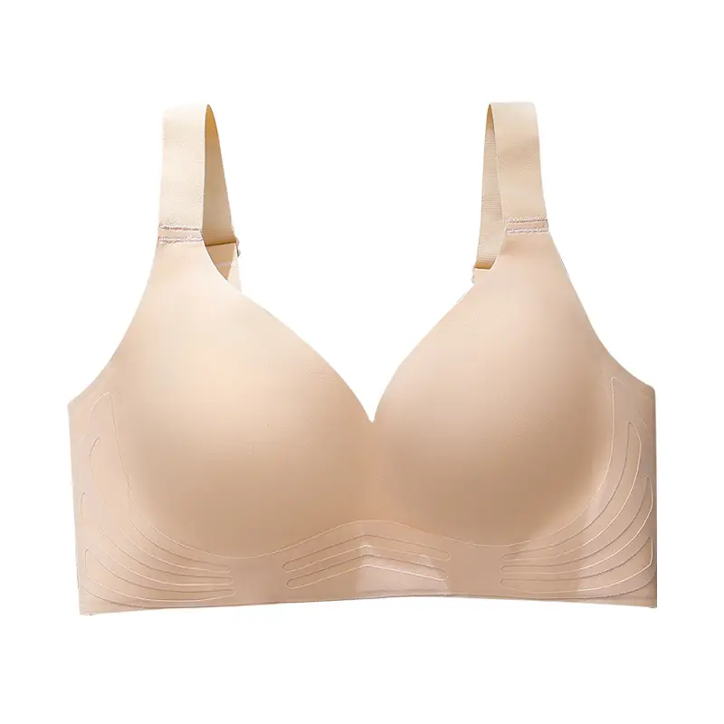 Biancheria intima ultrasottile da donna senza cuciture grande petto piccolo anello senza acciaio orecchio di coniglio morbido supporto reggiseno taglie forti