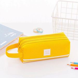 Children's Soft <b>Canvas</b> Zipper Pencil Case & Pen <b>Box</b> Digital Printing Custom Logo Multi-Colored Options for School Use - Product Image 1