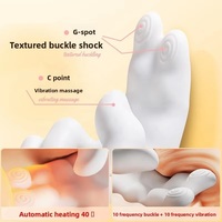 Masseur manuel à 10 fréquences, stimulateur clitoridien réaliste avec mouvements de doigts, chauffant, mains flexibles, vibrateur rechargeable par USB