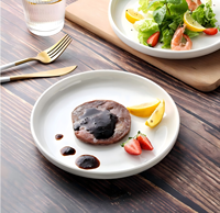 Service de vaisselle de luxe en porcelaine fine (New Bone China) blanc pour hôtels, restaurants et mariages – Assiettes plates et plats de présentation