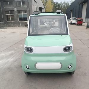 <span class=keywords><strong>Voiture</strong></span> électrique mignonne vert menthe à quatre portes et quatre places, véhicule de banlieue familial, version batterie lithium longue autonomie - Product Image 4