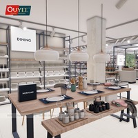 Magasins d'ameublement de haute qualité Design Linge de lit Présentoirs Ustensiles de cuisine Magasins de draps de lit Vitrine