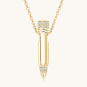 Pendentif en forme de balle en moissanite VVS D GRA 925, bijoux tendance, argent pur plaqué or, collier en forme de balle pour cadeaux romantiques - Product Image 5