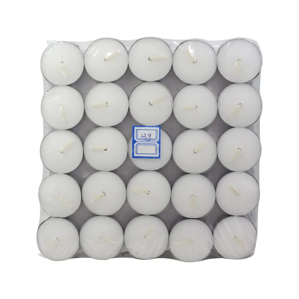 Factory supply 100 pack unscented paraffin wax tea light candle