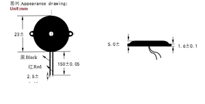 Campana Piezoeléctrica Pasiva de 23 mm de Grosor, Tipo Ringer, Binaural, de ABS Negro, Duración de 24 Horas, JL-49, 24V, Alta Calidad - Product Image 6