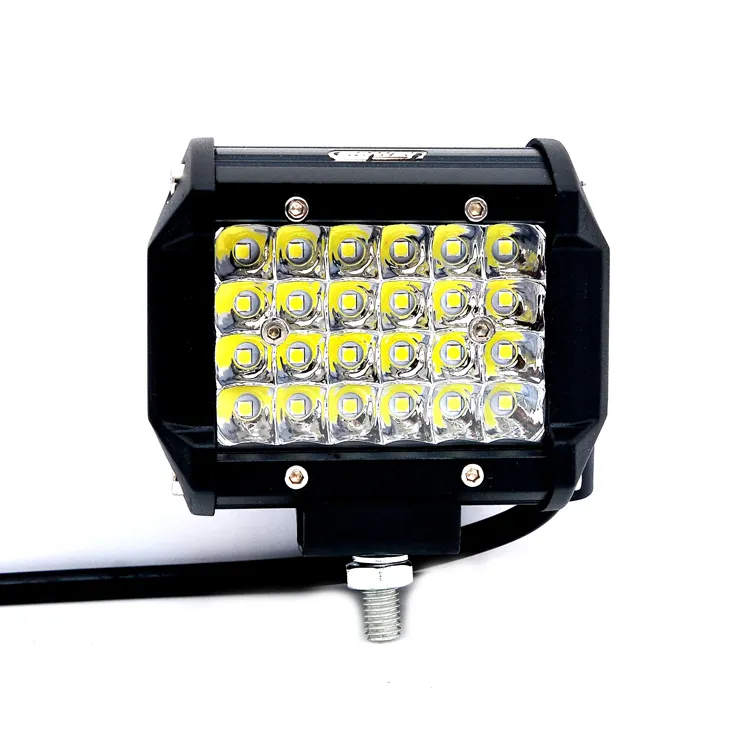 4x4オフロード用の超高輝度4列オフロードl2v72w4インチ24led LEDワークライトバー