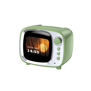 Ai Smart 8W Mini Écran Tactile pour Haut-Parleur Bluetooth <span class=keywords><strong>Radio</strong></span> Rétro Multi-Fonction Réveil Paroles Affichage Bruit Blanc Supports - Product Image 5