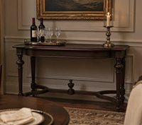 Meuble d'entrée en bois massif style campagnard américain, table d'appoint vintage pour canapé, rangement, fabricant direct, grande quantité