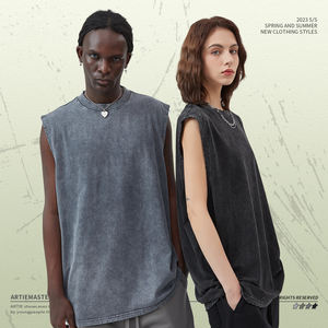 DQ712 Hangu Débardeur Stringer Homme Grande Taille, Mode Urbaine, Tricoté 100% Coton Écologique, Séchage Rapide, Respirant, Style Vintage - Product Image 5