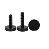 Vis moletée noire en acier, acier inoxydable, aluminium DIN653 M3 M4 M6 M5 M6 M8