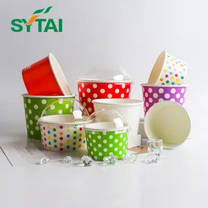 Kds DIY Ice Cream Cup Cake Cup Beverage Disposable Paper Ice Cream Disposable Cup