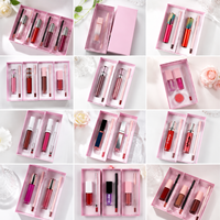 Kit de Maquillage Lèvres Effet Mat Naturel Marque Privée : Crème Brillante, Crayon à Lèvres Rose Nude et Rouge à Lèvres Liquide
