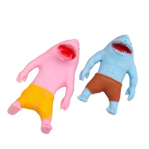 Juguetes Blandos de TPR con Forma de Tiburón-Hombre, para Apretar y Estirar, Alivian el Estrés, para Adultos y Niños, OEM - Product Image 1