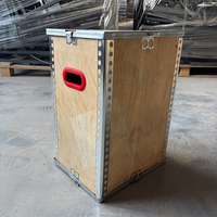 Boîte de transport pliable en contreplaqué recyclable personnalisée avec bordure en acier surdimensionnée et finition brillante pour produits ménagers