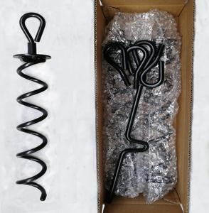 Kit de anclajes de tierra en espiral de 14 pulgadas Anclajes de tierra de alta resistencia con barra de cuervo Paquete de <span class=keywords><strong>4</strong></span> Kit de anclaje de cobertizo de anillo plegable - Product Image 3