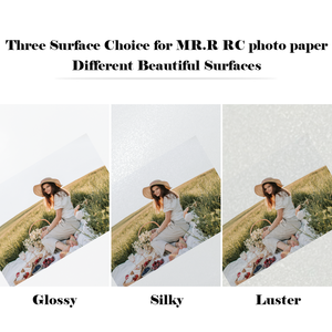 M R.R Papel fotográfico de inyección de tinta de brillo satinado RC recubierto de resina 100 hojas 260gsm 3R 4R 5R - Product Image 4