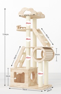 热卖木猫塔宠物屋和猫攀爬家具最佳猫树 & 刮刮器 - Product Image 6