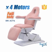 Table de massage électrique moderne BonnieBeauty pour hôpital, avec réglage électrique du dossier, de la hauteur, du repose-pieds et de l'inclinaison, coussin de 8 cm, pliable